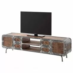 Ars manufacti TV-Lowboard Wharton II - Akazie teilmassiv / Stahl