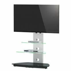 Jahnke TV-Rack CU-MR 50 (inkl. Beleuchtung) - Aluminium/Glas