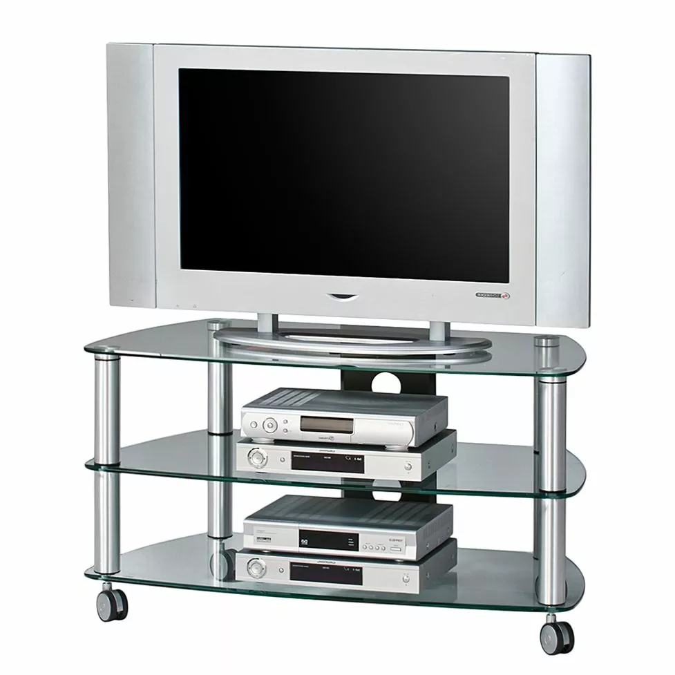Maja Möbel TV-Rack Glenview I - Aluminium/Klarglas 3 Maja Möbel TV-Rack Glenview I - Aluminium/Klarglas