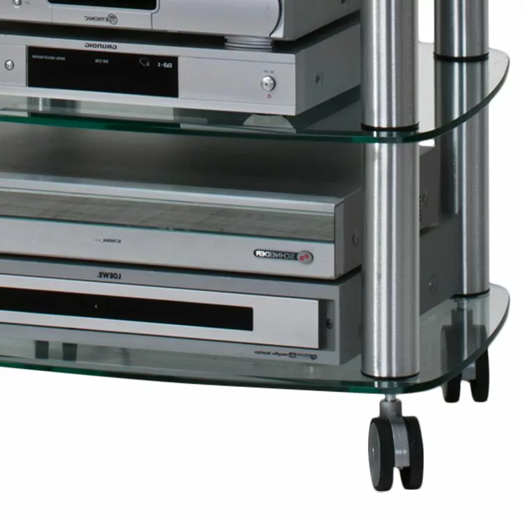 Maja Möbel TV-Rack Glenview II - Aluminium/Klarglas 5 Maja Möbel TV-Rack Glenview II - Aluminium/Klarglas – Bild 3