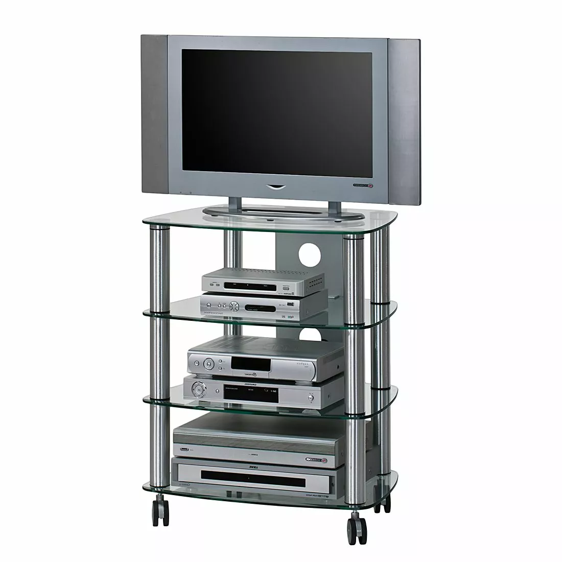Maja Möbel TV-Rack Glenview II - Aluminium/Klarglas 3 Maja Möbel TV-Rack Glenview II - Aluminium/Klarglas
