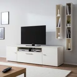 GWINNER TV-Lowboard Anzio II - Matt Weiß -Kommoden Verkäufe 2023 wohnwand anzio iii 3 teilig matt weiss 4626444